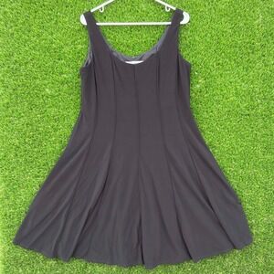 Jessica Howard Black Flare Dress Sleeveless Fit Womens Size 12 Chic Elegant